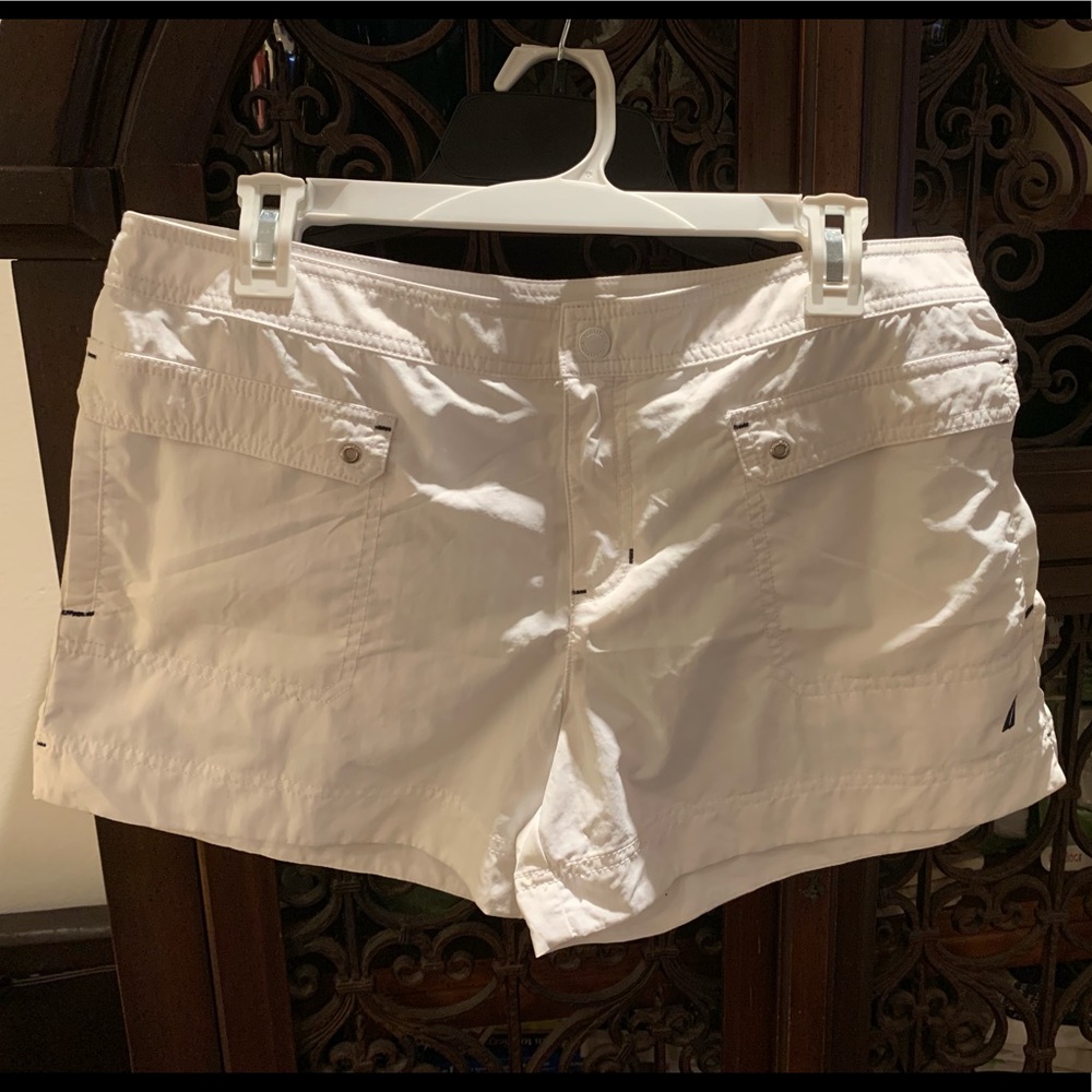 Nautica Nylon Board Shorts White Size Medium